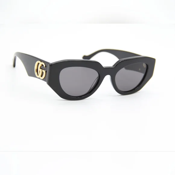 NEW GUCCI GG1421S 001 WOMEN BLACK SUNGLASSES GUCCI - Picture 9 of 15